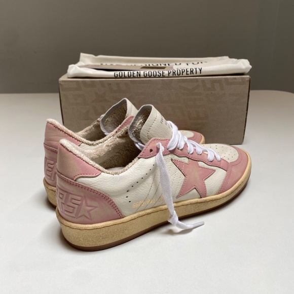 Golden Goose Ball Star Sneaker White Leather/Pink sz 37 New in Box - Picture 11 of 14